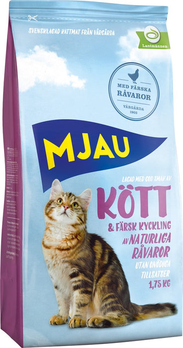 Mjau - köttsmak torrfoder 1,75 kg