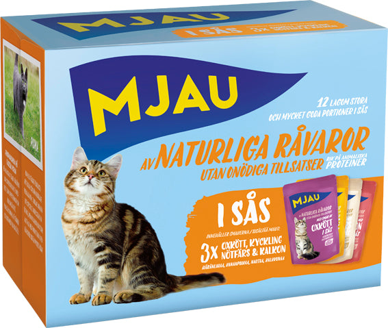 Mjau - kött i sås multipack 12*85g