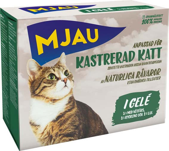 Mjau - kastrerad multibox gelé 8*85g