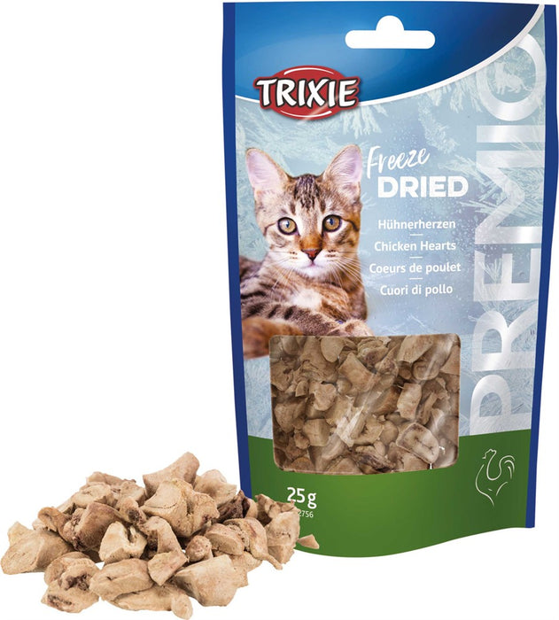 TRIXIE - premio frystorkade kycklinghjärtan, 25 g