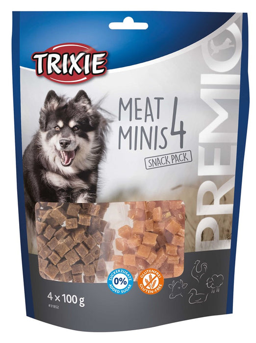 TRIXIE - premio 4 meat minis, kyckling, anka, beef, lamm,4 × 100 g