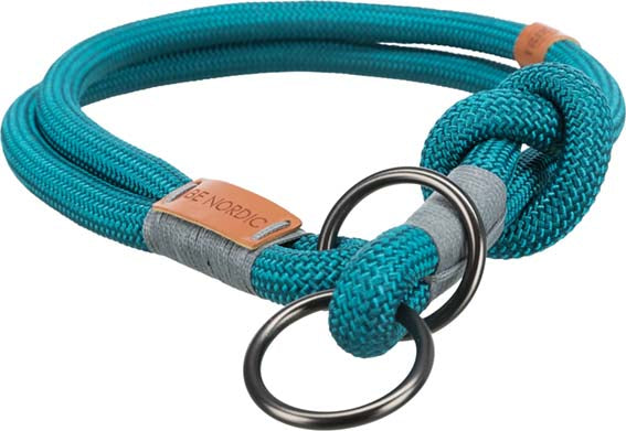 TRIXIE - be nordic halvstryp m 45cm ø8mm petrol/ljuspetrol/grå/ljusgrå - halsband