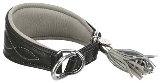 TRIXIE - active comfort halsband vinthund svart xs 21-26cm 40mm - hundprodukter