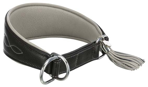 TRIXIE - active comfort vinthundshalsband svart/grå s-m 33-42cm/60mm