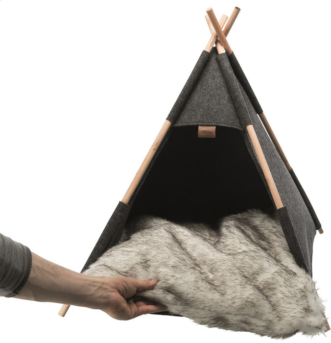 TRIXIE - tipi tält filt 55 × 65 × 55 cm antracit