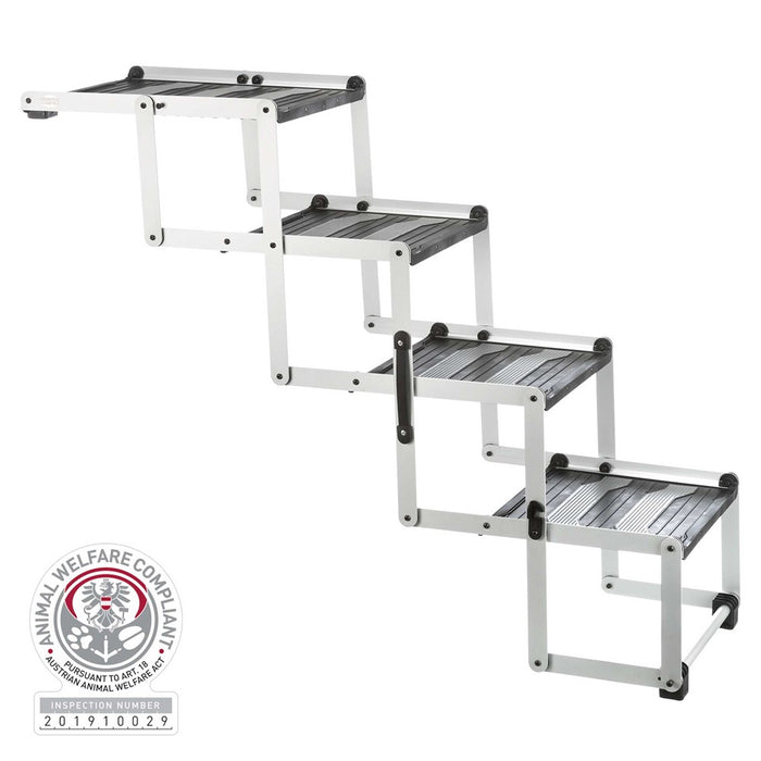 TRIXIE - trappa 4-stegs hopfällbar aluminium 37cm h70cm d160