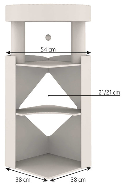 TRIXIE - cat-tower klösmöbel grå/vit 38 x h98 cm