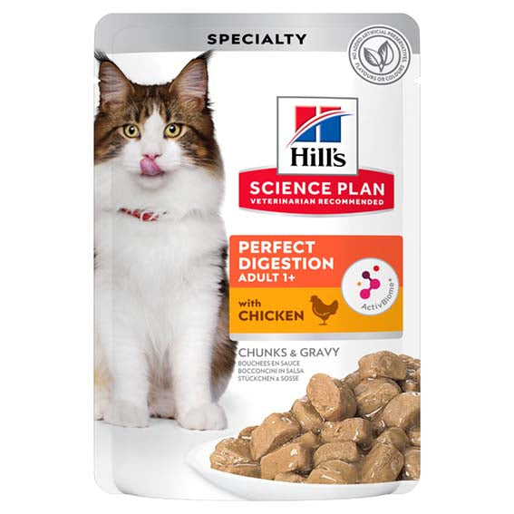 Hills - feline adult perfect digestion chicken 12x85g