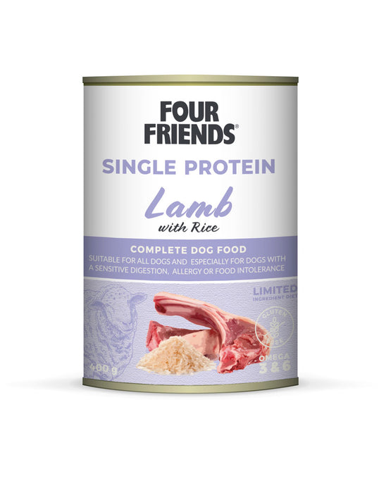 FourFriends - single protein lamb & rice 400 g