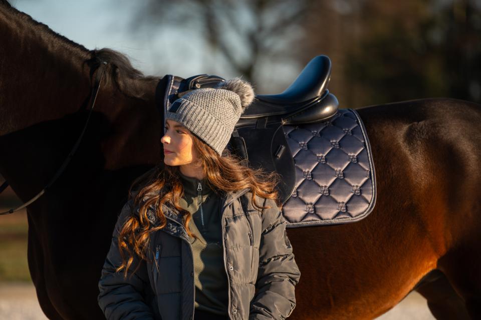 Equipage - lira glitter hatt grå melange