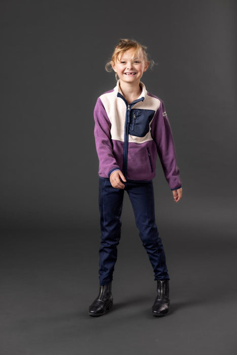 Equipage - minna zip fleece ridjacka för barn montana grape