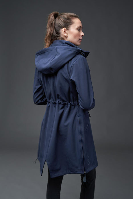 Catago - abby lång ridjacka i softshell navy