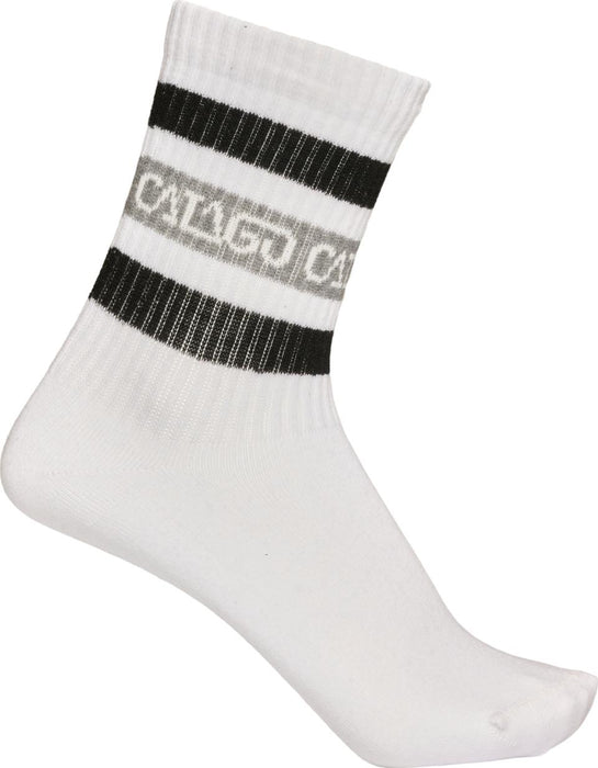 Catago - polly logo mid length sock vit