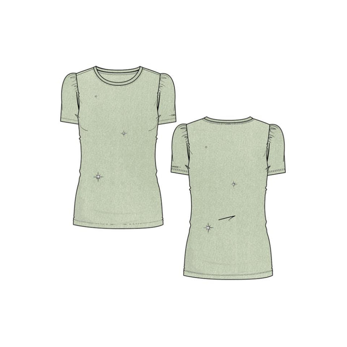 Equipage - mara kortärmad ridblus sage green