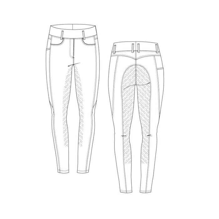 Equipage - kalea fullgrip ridtights vit