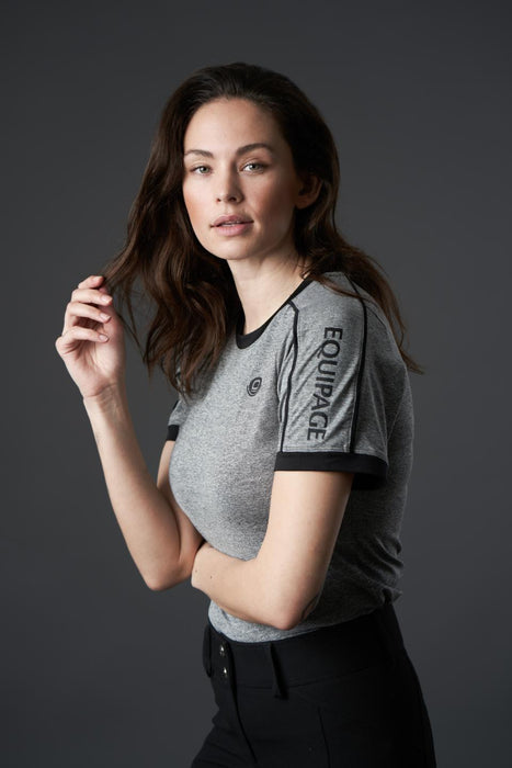 Equipage - melissa kortärmad t-shirt grå melange