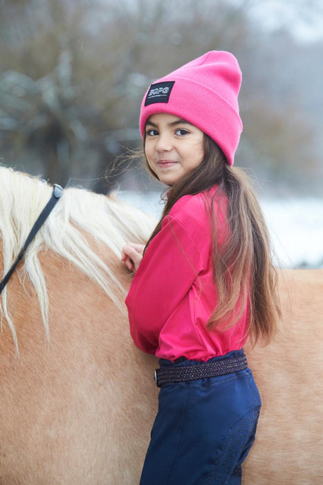 Equipage - kolyma långärmad ridtröja för barn pink peacock