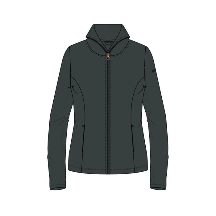 Equipage - gilly fleece cardigan för ridning darkest spruce