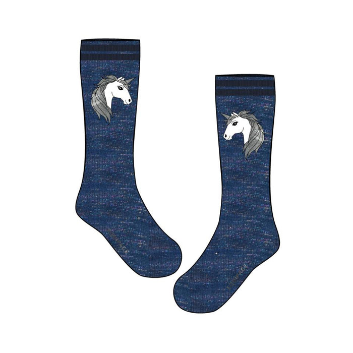 Equipage - kids lia glitter sock navy