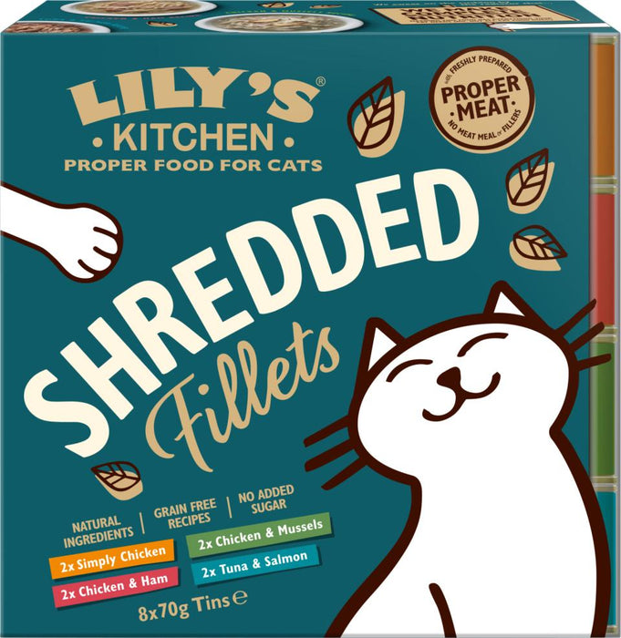 Lilys Kitchen - shredded fillets tins multipack 8x70g