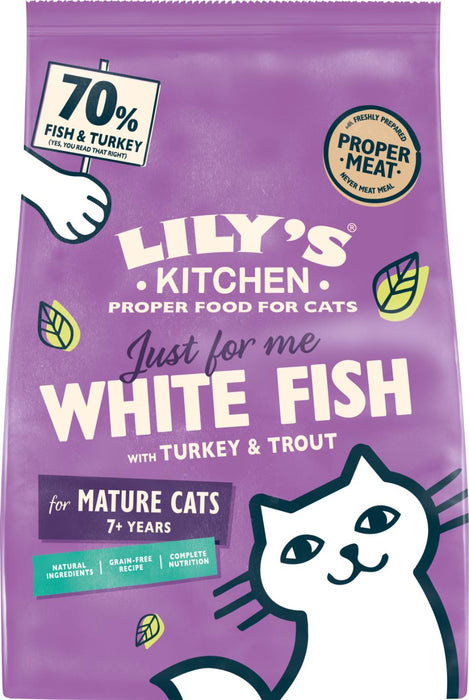 Lilys Kitchen - . mature recipe white fish & turkey kattmat