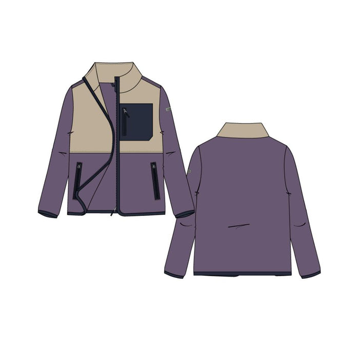 Equipage - minna zip fleece ridjacka för barn montana grape