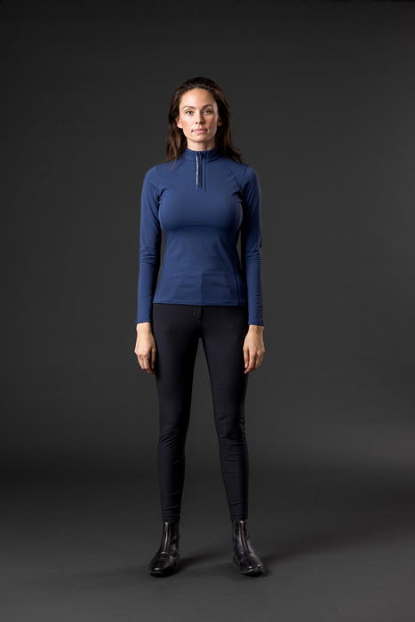 Catago - bree långärmad ridtröja med half-zip navy