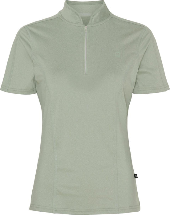 Equipage - awesome kortärmad ridblus sage green melange