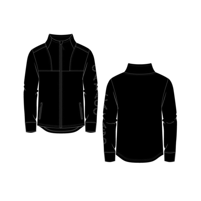 Catago - men aiden zip ridjacka i polar fleece svart