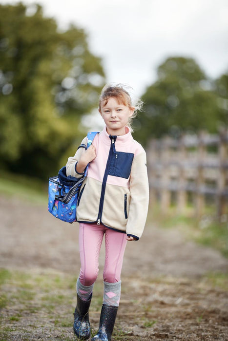 Equipage - minna zip fleece ridjacka för barn beige