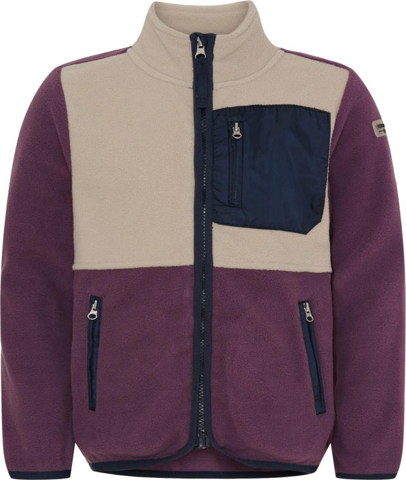 Equipage - minna zip fleece ridjacka för barn montana grape