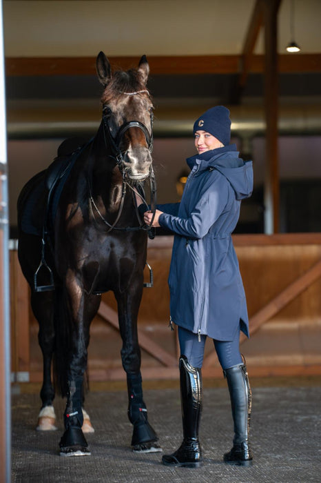 Catago - abby lång ridjacka i softshell navy