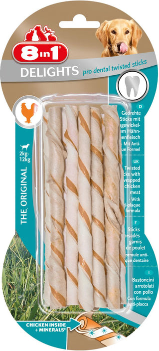 8 in 1 - delight twisted sticks oxhud om kött