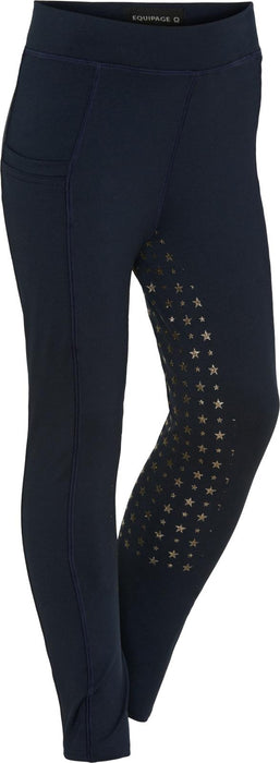 Equipage - molly glitter tights med fullgrip navy