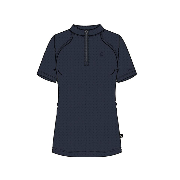 Equipage - hasty half-zip kortärmad ridblus navy