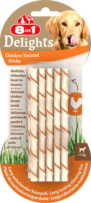 8 in 1 - delight twisted sticks oxhud om kött