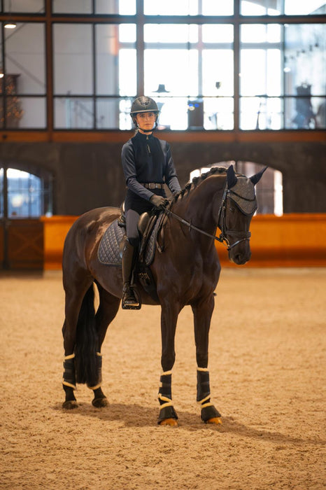 Equipage - scarlet långärmad ridskjorta med half-zip navy