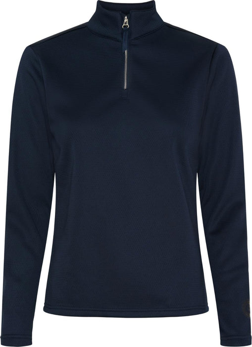 Equipage - scarlet långärmad ridskjorta med half-zip navy