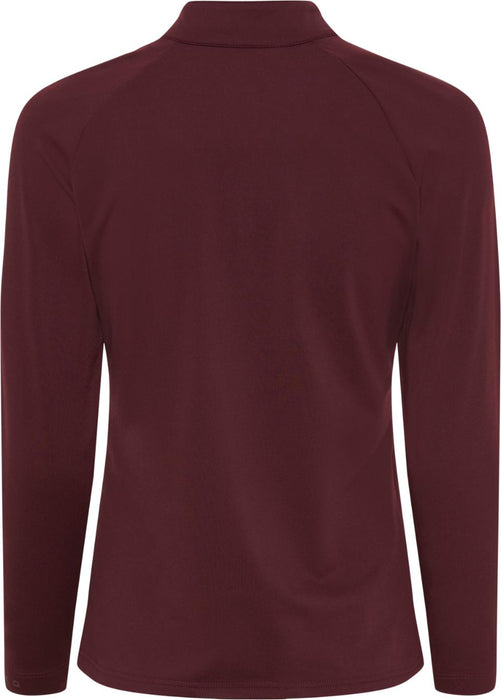 Equipage - jemma långärmad half-zip top wine