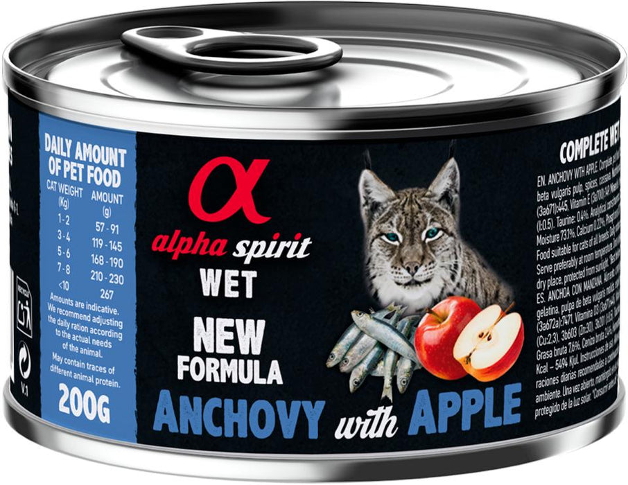 AlphaSpirit - cat ansjovis med rött äpple