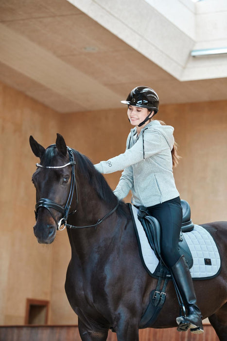 Catago - natalie hoodie med dragkedja grå melange