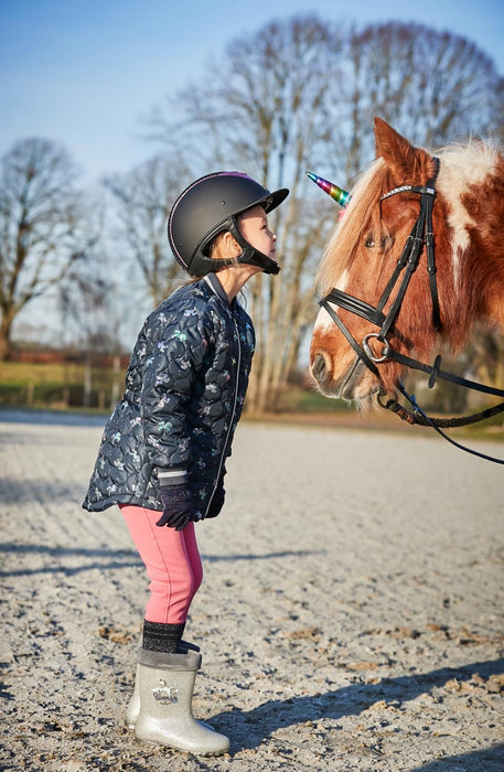 Equipage - light glittriga gummistövlar för barn silver