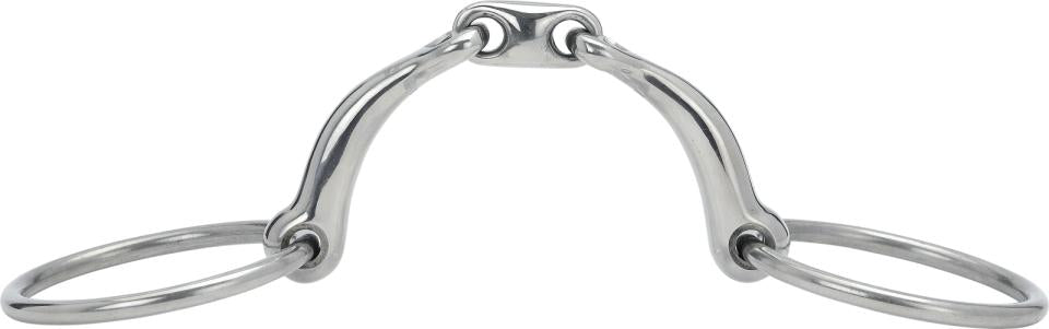 HorseGuard - buet tredelad bit 14 mm silver