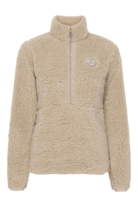 Equipage - teen joelle half-zip teddy ridjacka beige