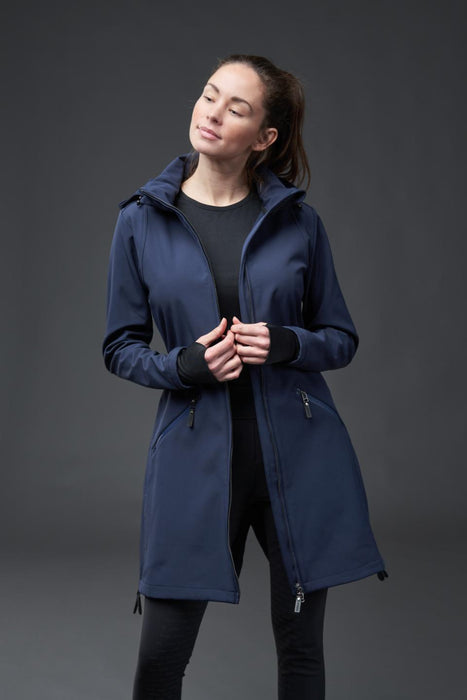 Catago - abby lång ridjacka i softshell navy