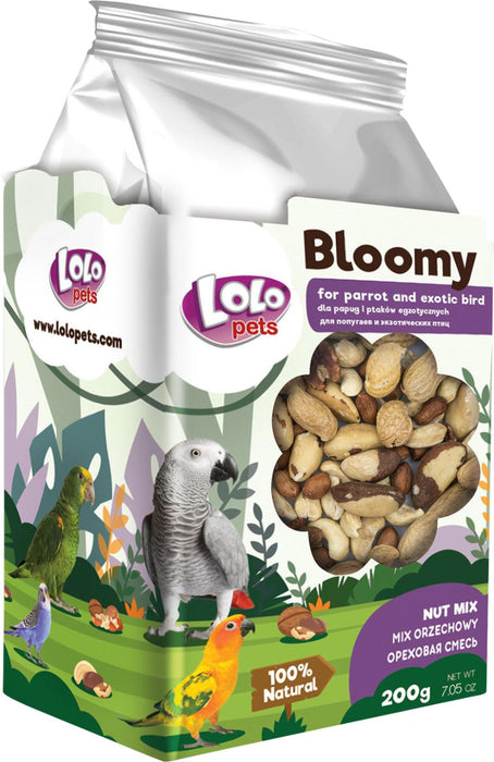 Bloomy - nötmix för papegojor och exotiska fåglar