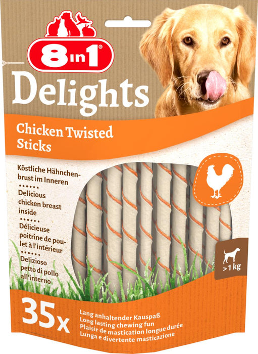 8 in 1 - delight twisted sticks oxhud om kött