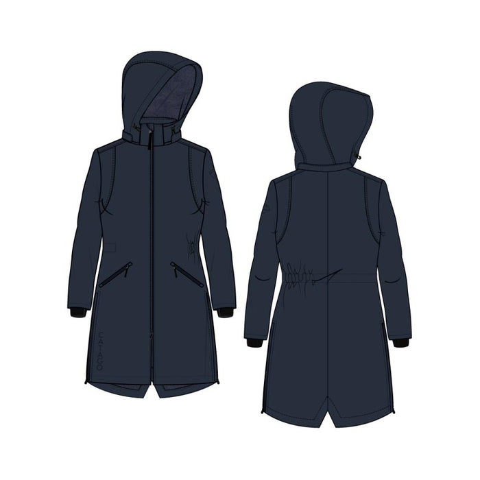 Catago - abby lång ridjacka i softshell navy