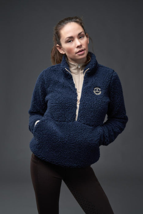 Equipage - joelle half-zip teddy ridjacka navy