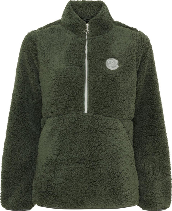 Equipage - joelle half-zip teddy ridjacka forest